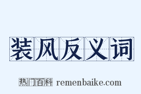 装风反义词是什么意思的图片